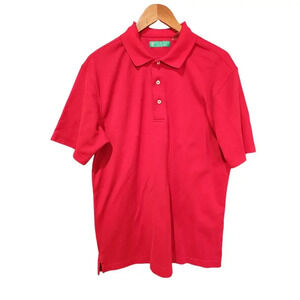 Oxford Golf Earth Tech Super Dry Polo Red Size L